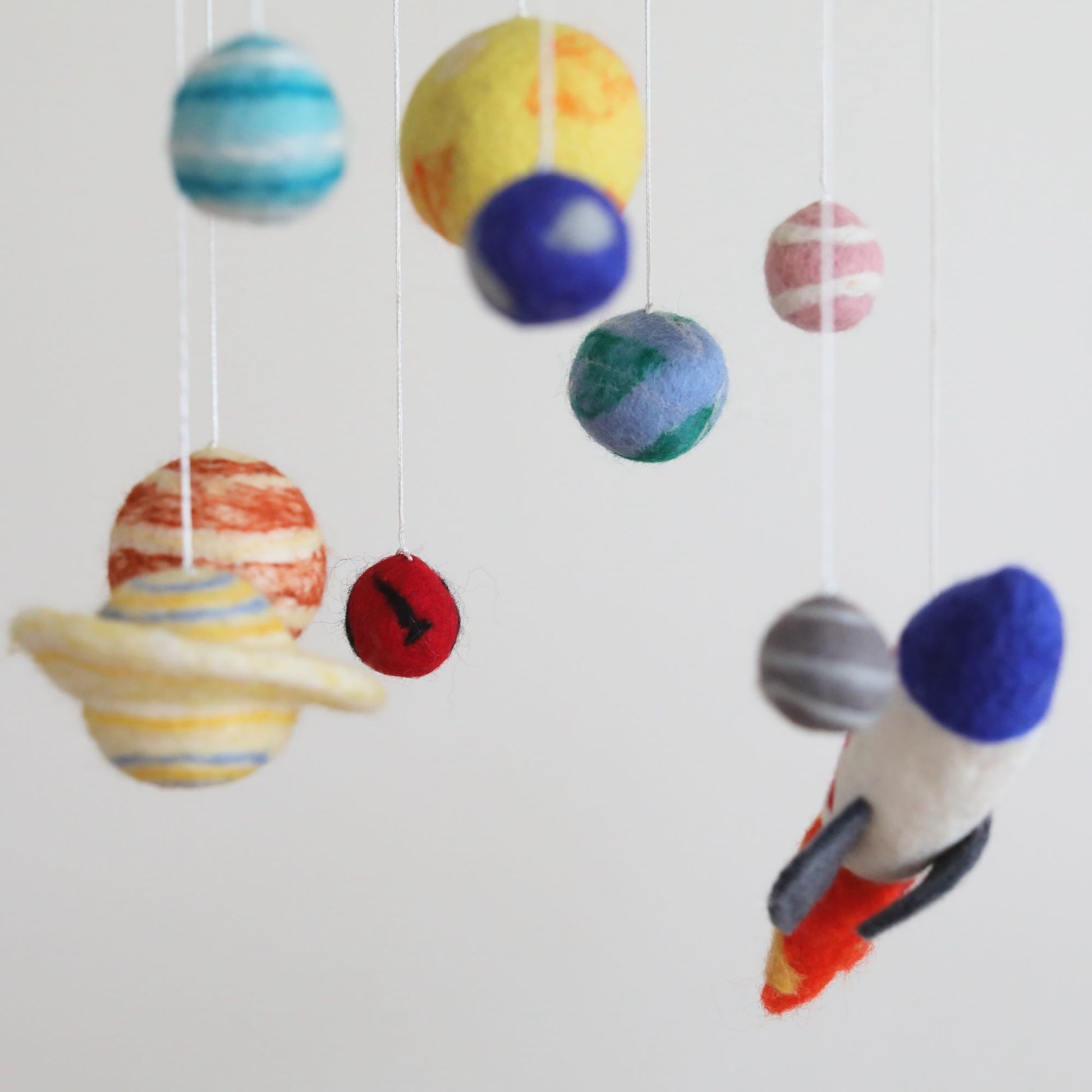 Solar System Rocket Baby Mobile - Ganapati Crafts Co.