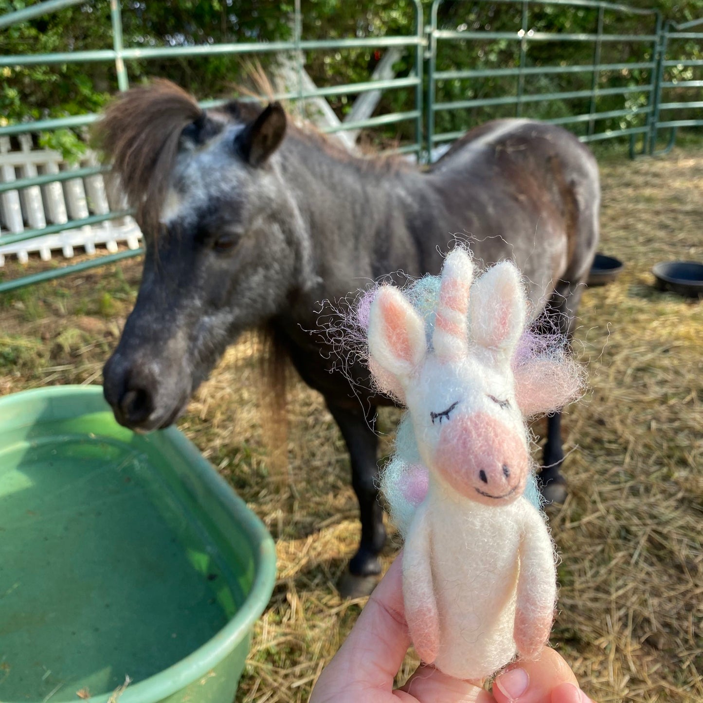 Felt Finger Puppet - Pastel Unicorn