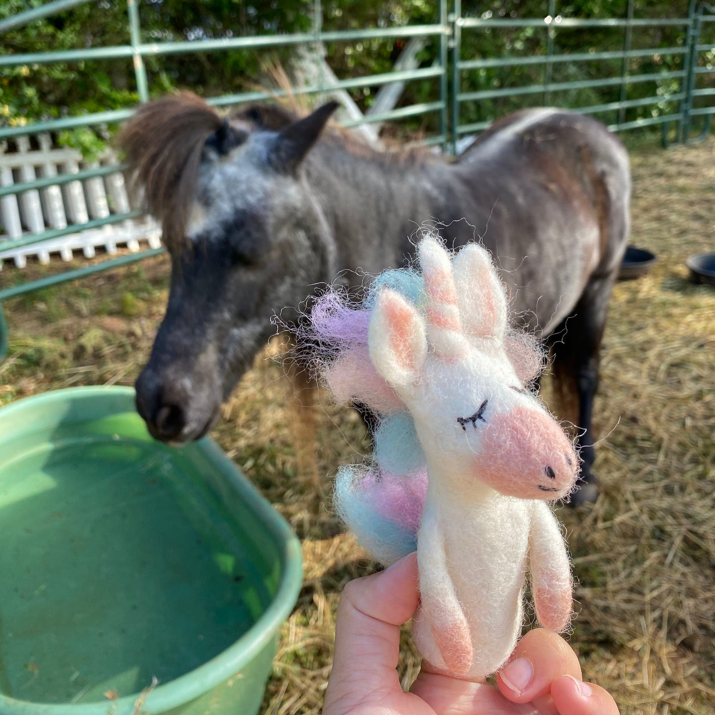 Felt Finger Puppet - Pastel Unicorn