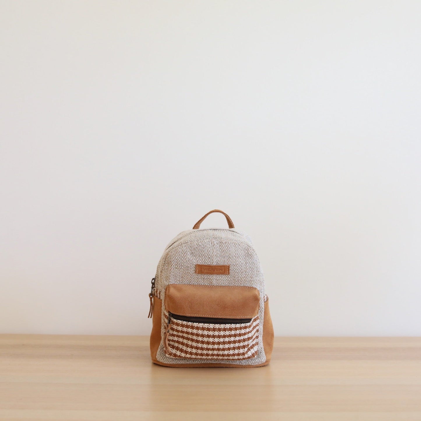 WOVEN Mini Backpack - Houndstooth