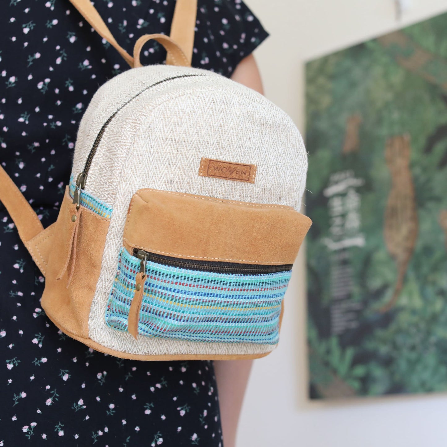 Recycled Fabric Mini Backpack